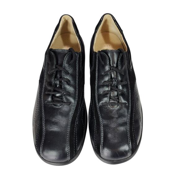 Waldlaufer Sneakers UK 7.5 US 9 Women Black Suede Leather Lace Up Oxford Comfort - Picture 6 of 11